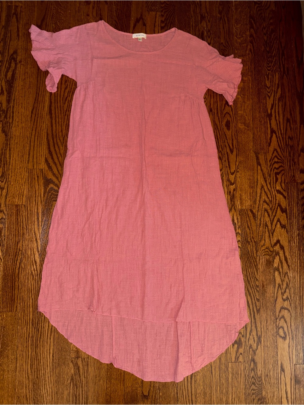 Asymmetrical Pink Women's Dress - Lightweight Summer Tunic